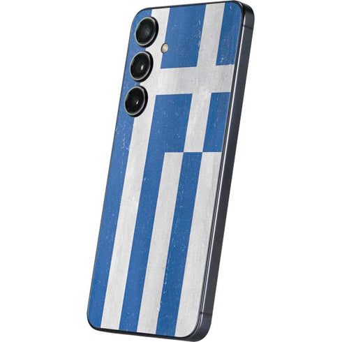 Greece Flag Distressed Galaxy S24 Skin